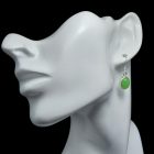 Jáde ezüst fülbevaló