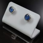 Kianit ezüst fülbevaló