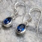 Kianit ezüst fülbevaló