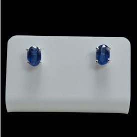 Kianit ezüst fülbevaló