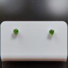 Króm-diopszid ezüst fülbevaló