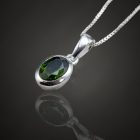 Króm-diopszid ezüst medál