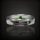 Króm-diopszid ezüst gyűrű