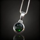 Króm-diopszid ezüst medál