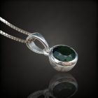 Króm-diopszid ezüst medál