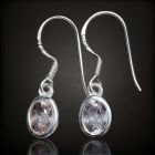 Kunzit ezüst fülbevaló