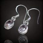 Kunzit ezüst fülbevaló