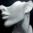 Kunzit ezüst fülbevaló