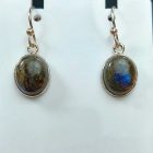 Labradorit ezüst fülbevaló