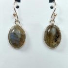 Labradorit ezüst fülbevaló