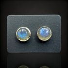 Labradorit ezüst fülbevaló