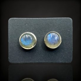 Labradorit ezüst fülbevaló