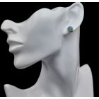 Labradorit ezüst fülbevaló