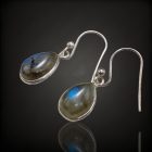 Labradorit ezüst fülbevaló