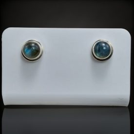 Labradorit ezüst fülbevaló