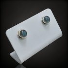 Labradorit ezüst fülbevaló