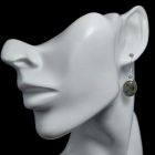 Labradorit ezüst fülbevaló