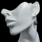 Labradorit ezüst fülbevaló