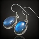 Labradorit ezüst fülbevaló