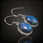 Labradorit ezüst fülbevaló