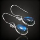 Labradorit ezüst fülbevaló