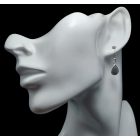 Labradorit ezüst fülbevaló