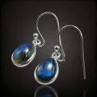 Labradorit ezüst fülbevaló