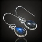 Labradorit ezüst fülbevaló