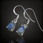 Labradorit ezüst fülbevaló