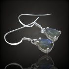 Labradorit ezüst fülbevaló