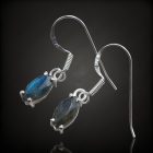 Labradorit ezüst fülbevaló