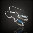 Labradorit ezüst fülbevaló