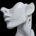 Labradorit ezüst fülbevaló