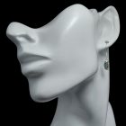 Labradorit ezüst fülbevaló