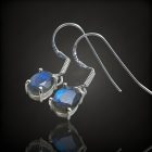 Labradorit ezüst fülbevaló