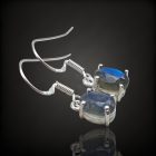 Labradorit ezüst fülbevaló