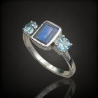 Labradorit ezüst gyűrű