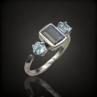 Labradorit ezüst gyűrű