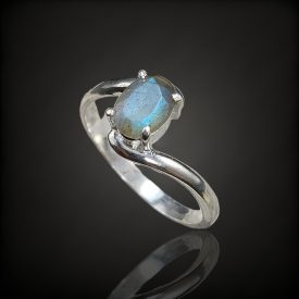 Labradorit ezüst gyűrű