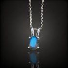 Labradorit ezüst medál