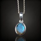 Labradorit ezüst medál