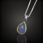 Labradorit ezüst medál