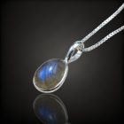 Labradorit ezüst medál