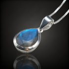 Labradorit ezüst medál