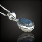 Labradorit ezüst medál
