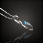 Labradorit ezüst medál