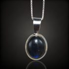 Labradorit ezüst medál