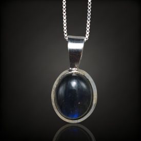 Labradorit ezüst medál