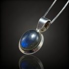 Labradorit ezüst medál