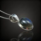 Labradorit ezüst medál